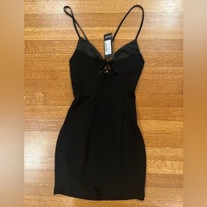 Nasty Gal, medium, black, body-con, mini dress